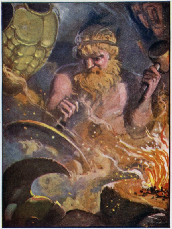Tillverkningen av Achilles armar av William Heath Robinson