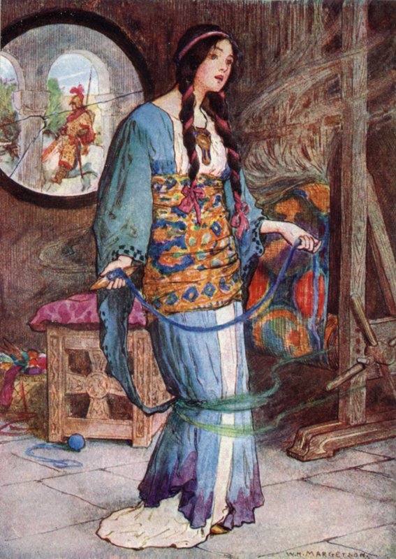 The Lady of Shalott av after William Henry Margetson