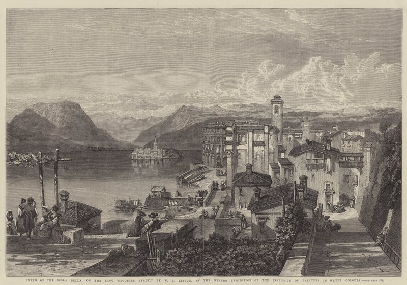 Utsikt över Isola Bella, på Lago Maggiore, Italien av William Leighton Leitch