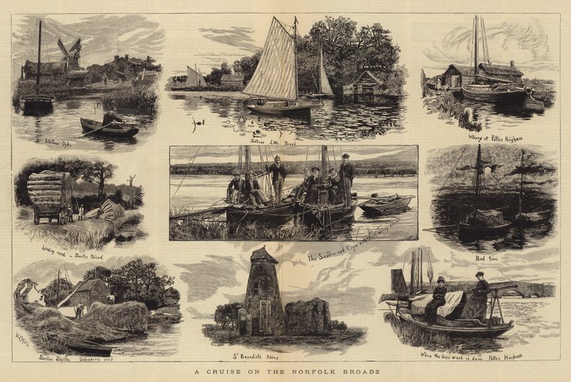 En kryssning på Norfolk Broads av William Lionel Wyllie