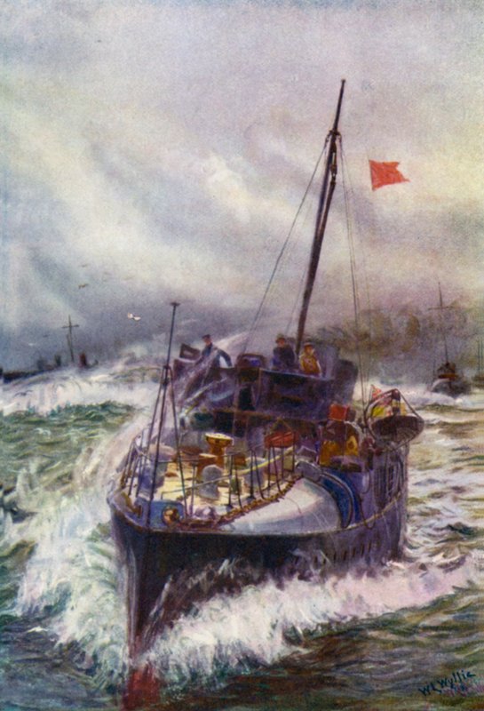 Tidig typ av "27 Knot" jagare av William Lionel Wyllie