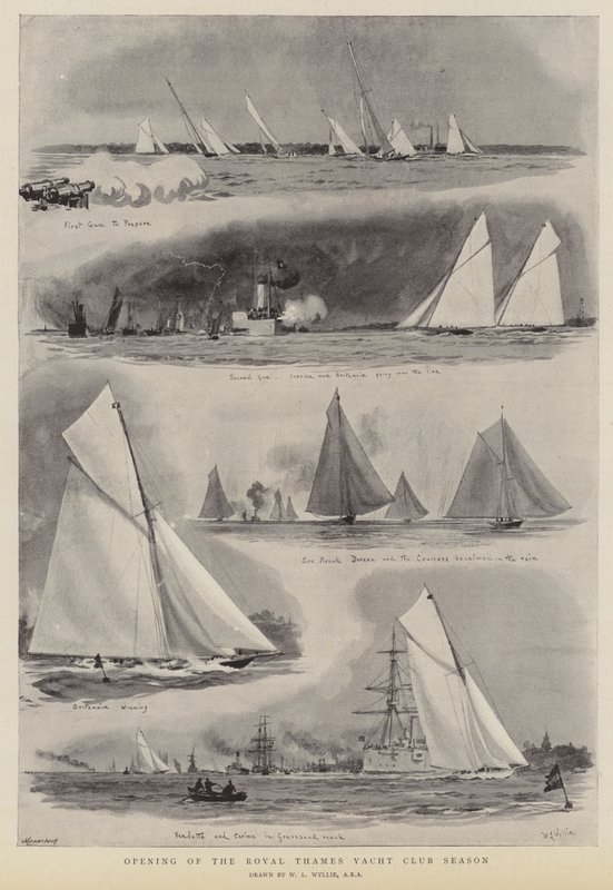 Säsongen för Royal Thames Yacht Club inleds av William Lionel Wyllie