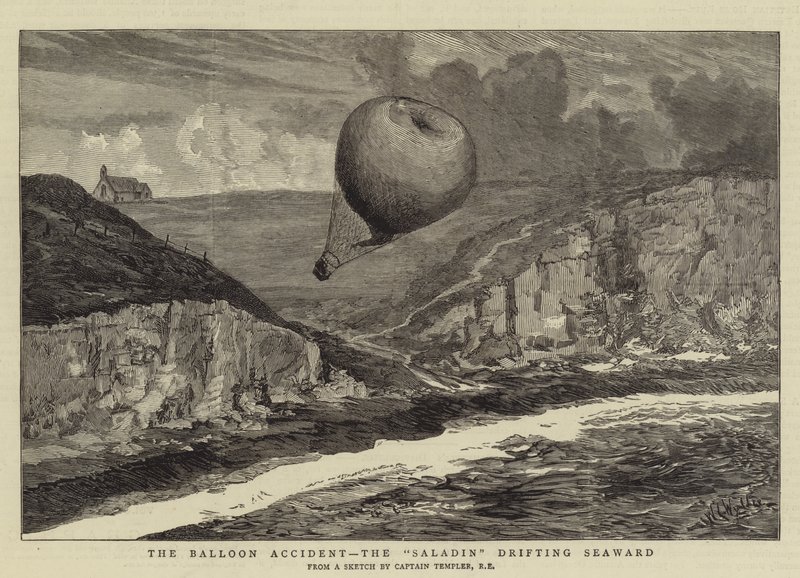 Ballongolyckan, Saladin som driver mot havet av William Lionel Wyllie