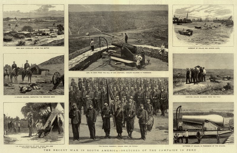 Det senaste kriget i Sydamerika, skisser över kampanjen i Peru av William Lionel Wyllie