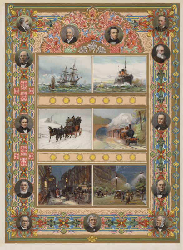 Ångas och elektricitetens triumf (chromolitho) av William Lionel Wyllie