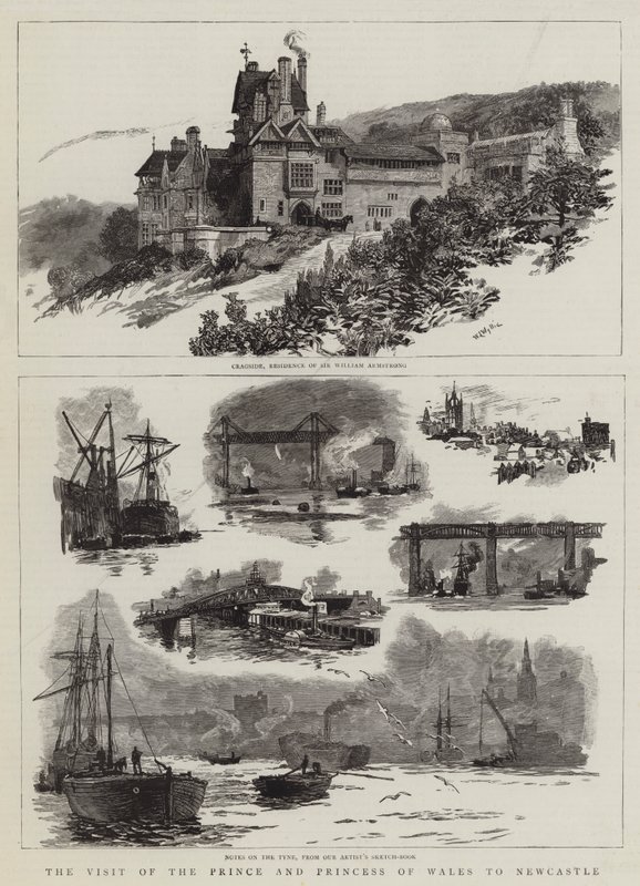 Prinsen och prinsessan av Wales besök i Newcastle av William Lionel Wyllie