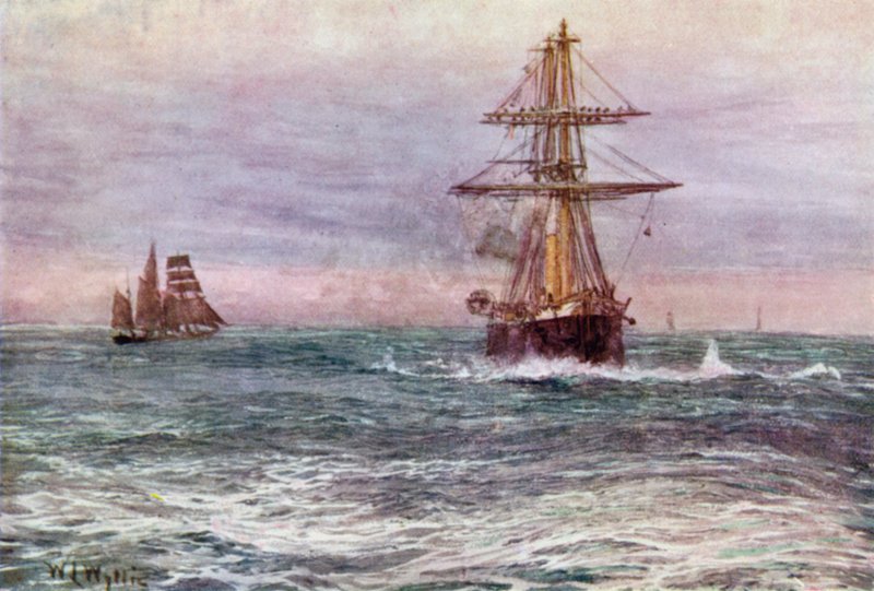Den gamla "Invincible", 1872 av William Lionel Wyllie