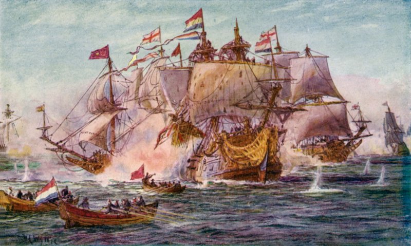 Blake och Tromp, period av de holländska krigen av William Lionel Wyllie