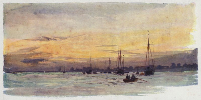 Burnham-on-Crouch, kväll av William Lionel Wyllie