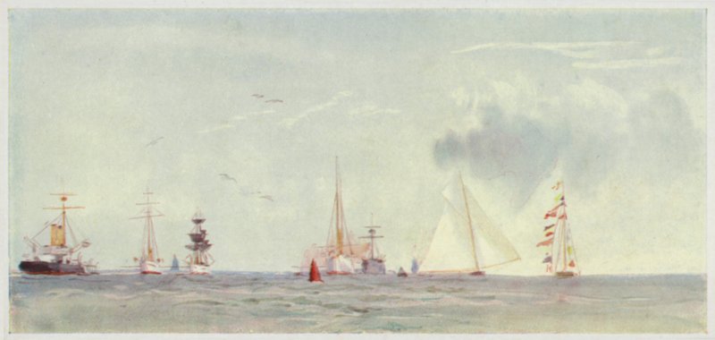 Cowes Roads, regattatid av William Lionel Wyllie