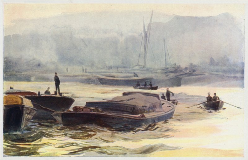 Dumma pråmar i poolen av William Lionel Wyllie