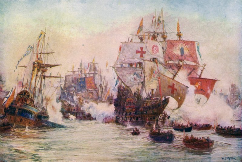 Den spanska armadan, 1588 av William Lionel Wyllie