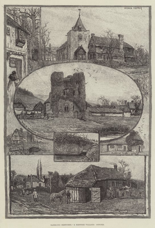 Vandringsskisser, en by i Kentish, Otford av William Rainey