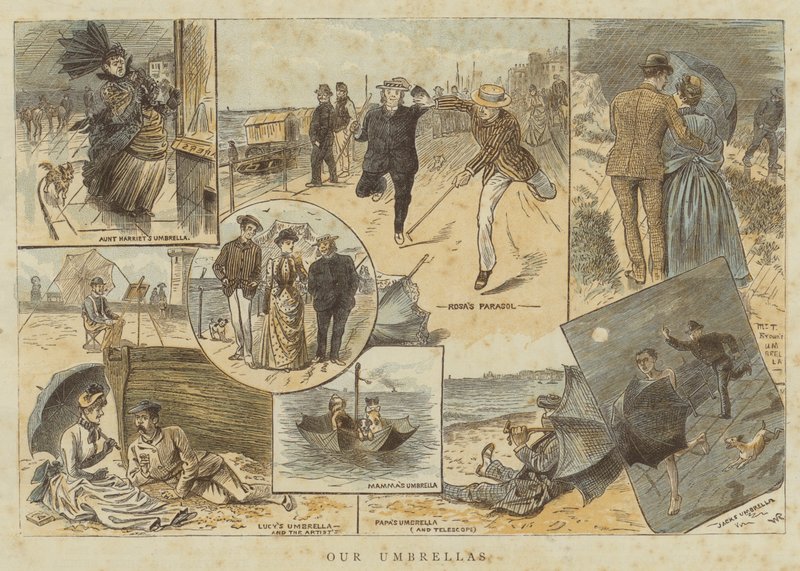 Våra paraplyer (chromolitho) av William Ralston