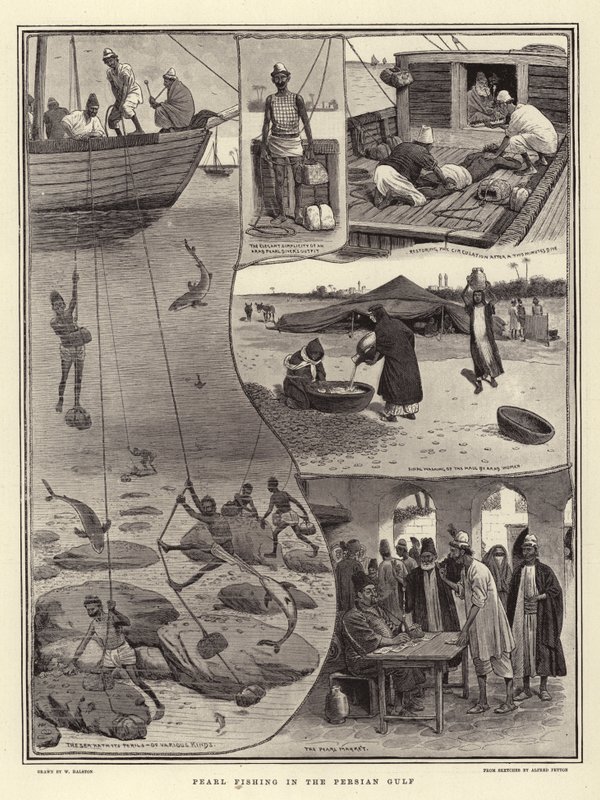 Pärlfiske i Persiska viken av William Ralston