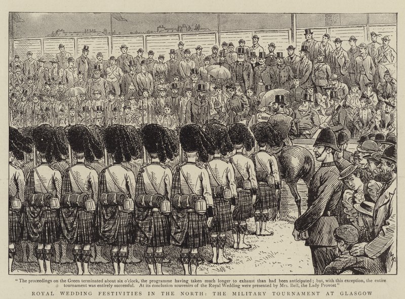Kungliga bröllopsfestligheter i norr, den militära turneringen i Glasgow av William Ralston