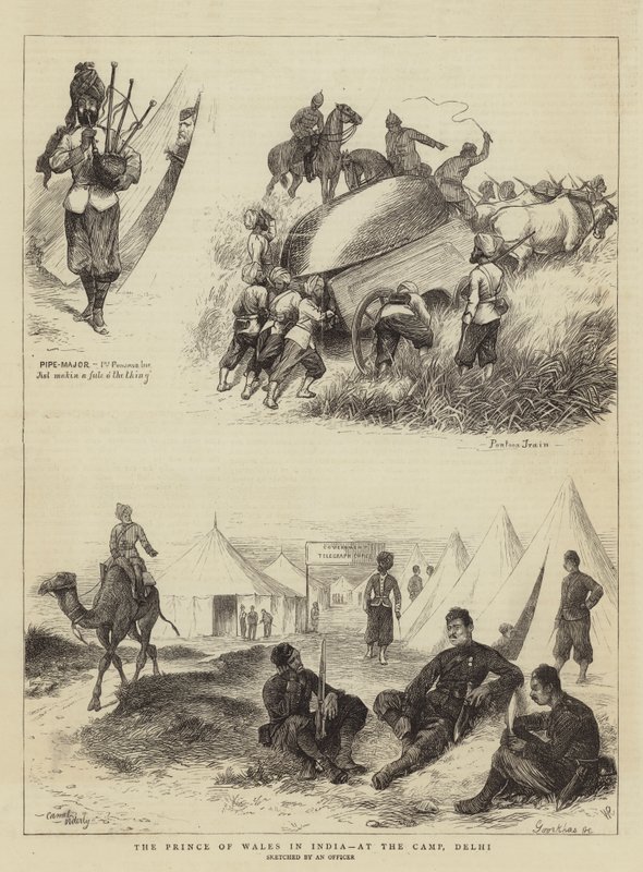 Prinsen av Wales i Indien, på lägret, Delhi av William Ralston