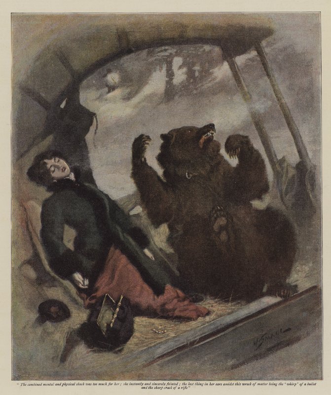 A Night on the Divide (chromolitho) av William Small