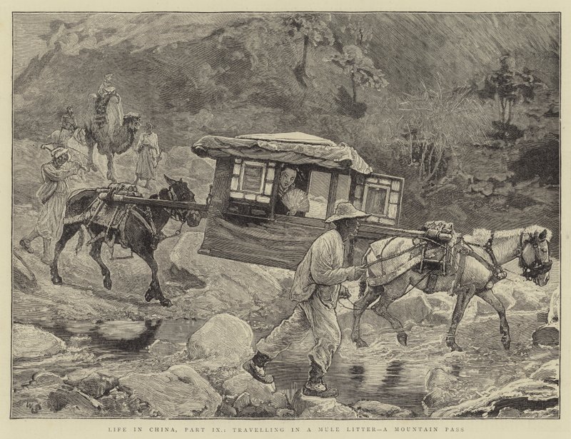 Livet i Kina, del IX, Resa i en mulekull, ett bergspass av William Small