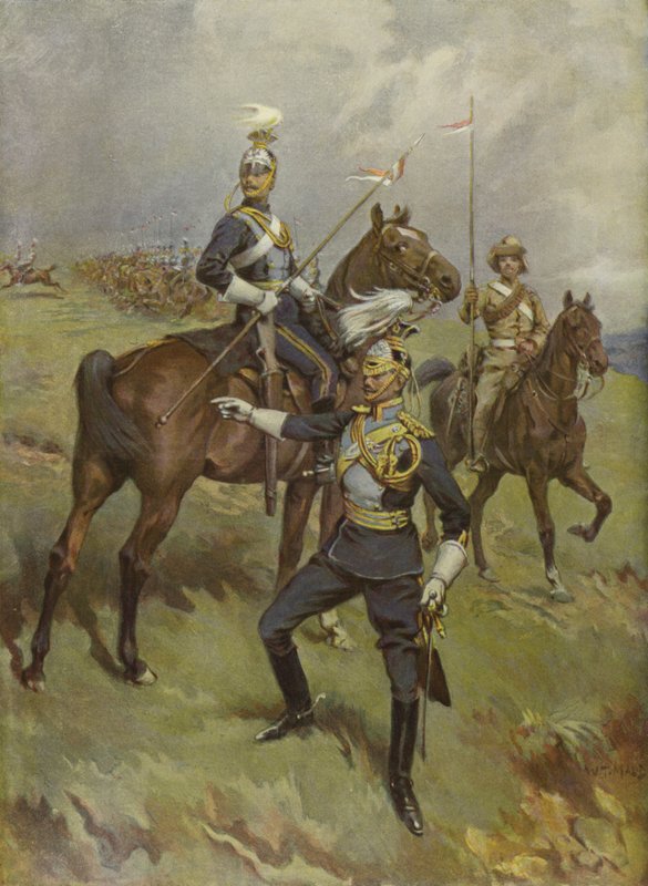 Brittiska soldater från den 21:a (kejsarinnan av Indien) Lancers av William T. Maud