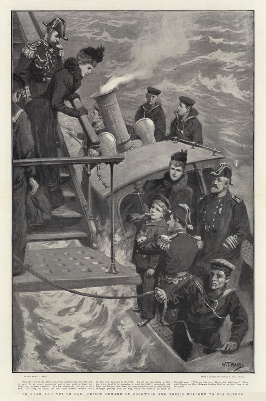 Så nära och ändå så långt, prins Edward av Cornwall och York välkomnar sin far av William T. Maud