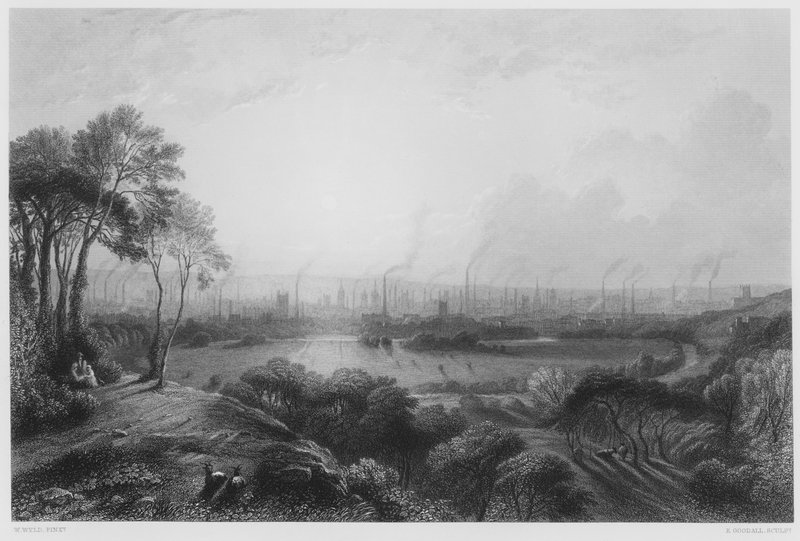 Manchester, mai Kersal Moor, mai le ata i le Royal Collection swed av William Wyld