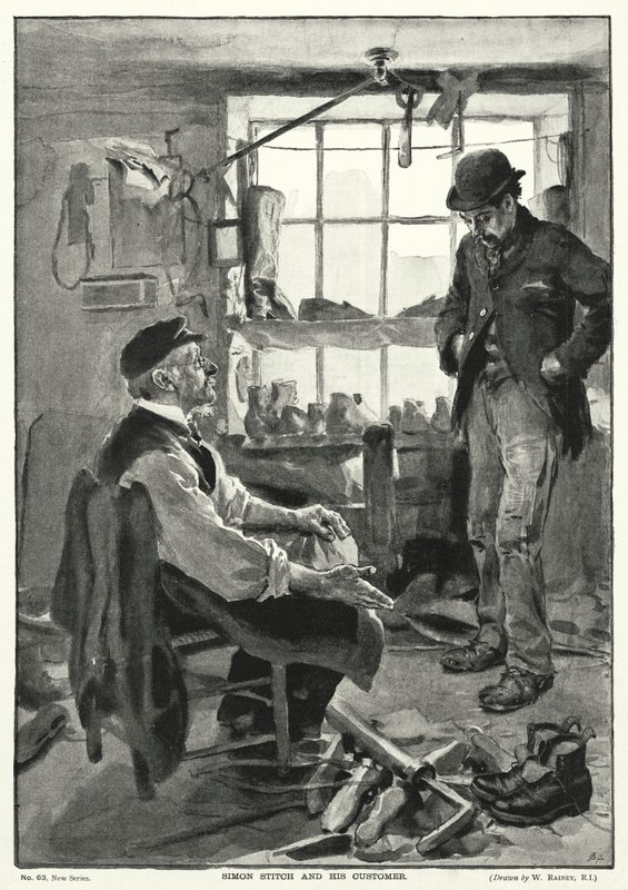 Simon Stitch och hans kund av William after Rainey
