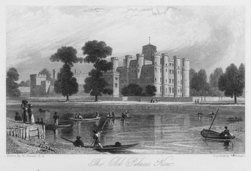 The Old Palace, Ken (gravyr) av William (after) Daniell