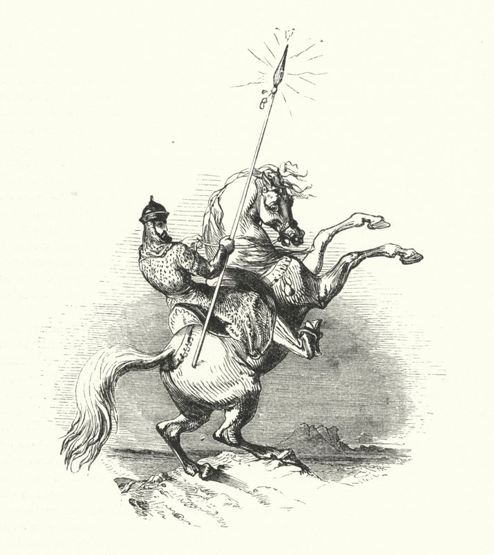 Horseman Of Brass (gravyr) av William (after) Harvey