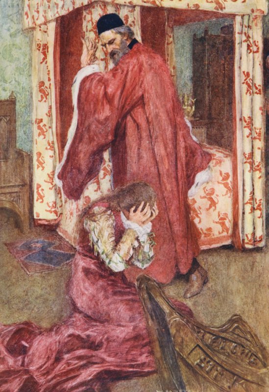 Shakespeares Romeo och Julia: Akt III, Scen V (färglitografi) av William (after) Hatherell