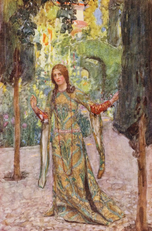 Shakespeares Romeo och Julia: Akt II, Scen V (färglitografi) av William (after) Hatherell