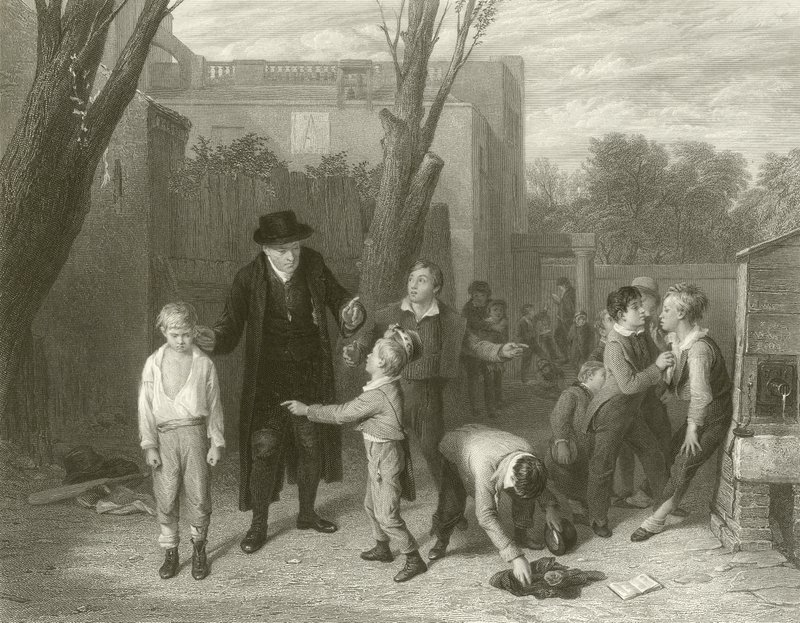 Kampen avbröts (gravyr) av William (after) Mulready