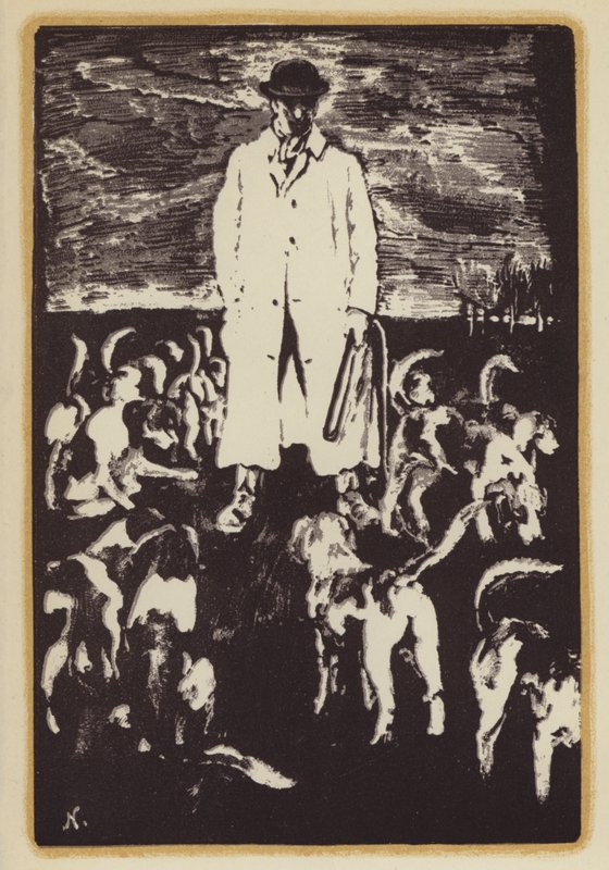 Illustration för Memoirs of a Fox-Hunting Man av Siegfried Sassoon (träsnitt) av William (after) Nicholson