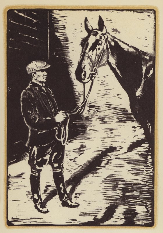Illustration för Memoirs of a Fox-Hunting Man av Siegfried Sassoon (träsnitt) av William (after) Nicholson