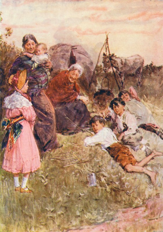Illustration till The Mill on the Floss av George Eliot (färglitografi) av William (after) Rainey