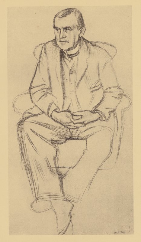 Porträtt av Philip Wilson Steer (litografi) av William (after) Rothenstein