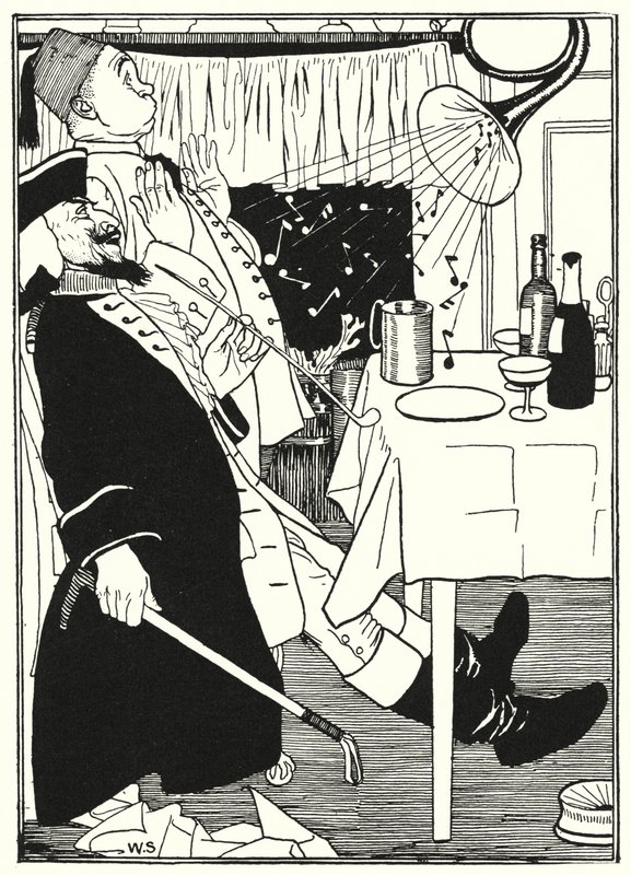 Illustration för Baron Munchausens äventyr (gravyr) av William (after) Strang