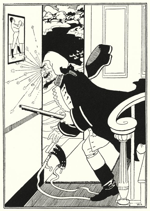 Illustration för Baron Munchausens äventyr (gravyr) av William (after) Strang