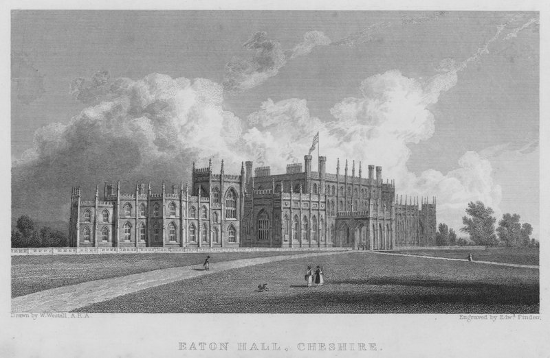 Eaton Hall, Cheshire (gravyr) av William (after) Westall