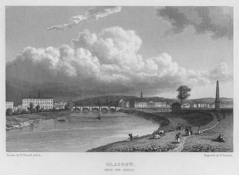 Glasgow, från den gröna (gravyr) av William (after) Westall