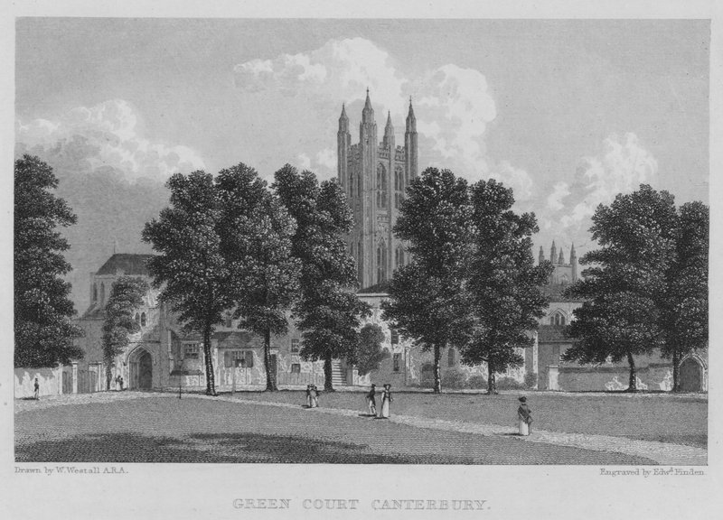 Green Court, Canterbury (gravyr) av William (after) Westall