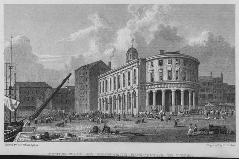Guild-Hall eller Exchange, Newcastle on Tyne (gravyr) av William (after) Westall