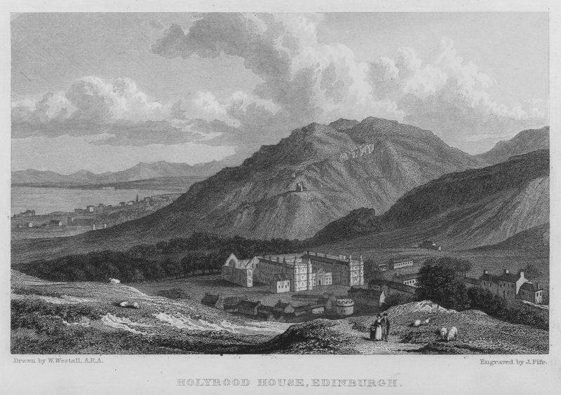 Holyrood House, Edinburgh (gravyr) av William (after) Westall
