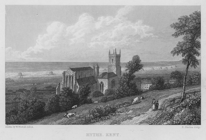 Hythe, Kent (gravyr) av William (after) Westall
