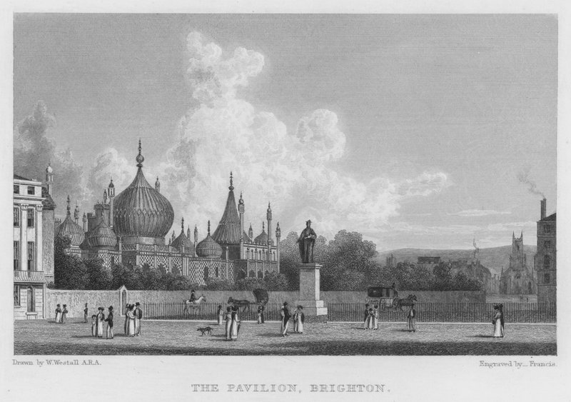 The Pavilion, Brighton (gravyr) av William (after) Westall