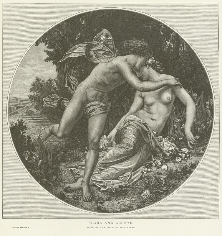 Flora och Zephyr av William Adolphe Bouguereau