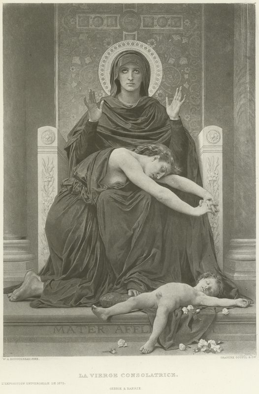 Jungfrun som tröstar (gravyr) av William Adolphe Bouguereau