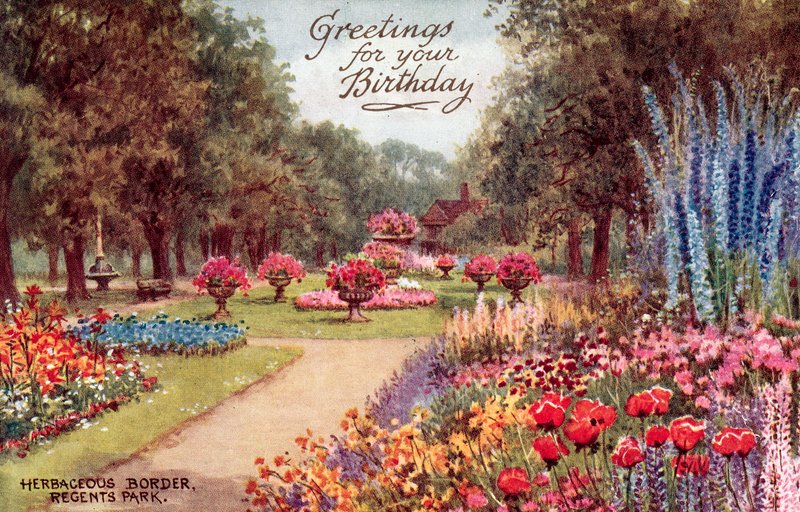 Örtartad gräns, Regents Park av William Affleck Carruthers