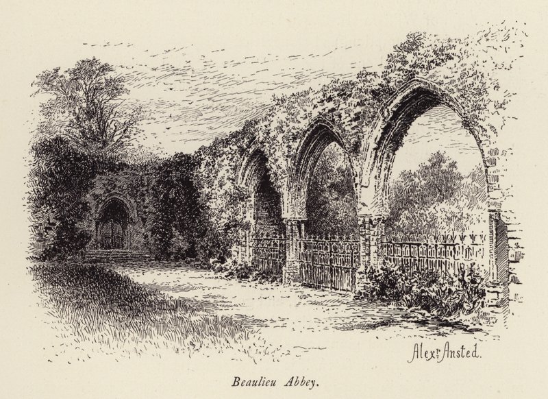 Beaulieu Abbey (gravyr) av William Alexander Ansted