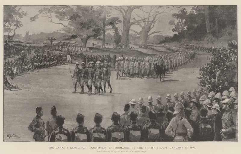Ashanti-expeditionen, ockupationen av Coomassie av de brittiska trupperna, 17 januari 1896 av William Barnes Wollen